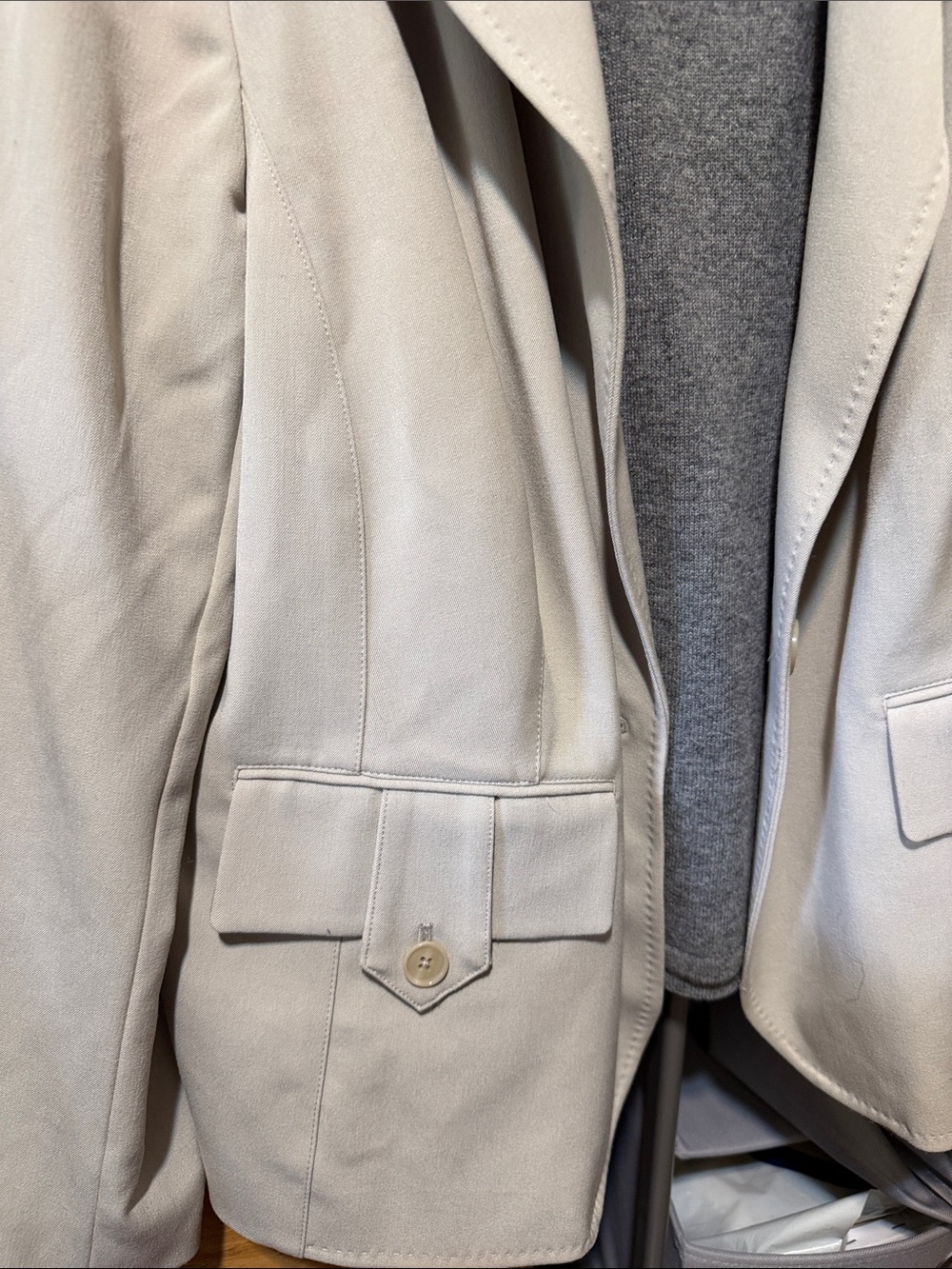 Worthington Cream Trench Coat Jacket - Picture 2 of 7
